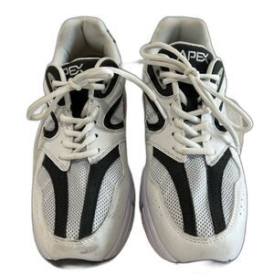 Apex Sneaker Shoes Men’s Size 8 X-Wide Color White Black Lace Up X521 Athletic